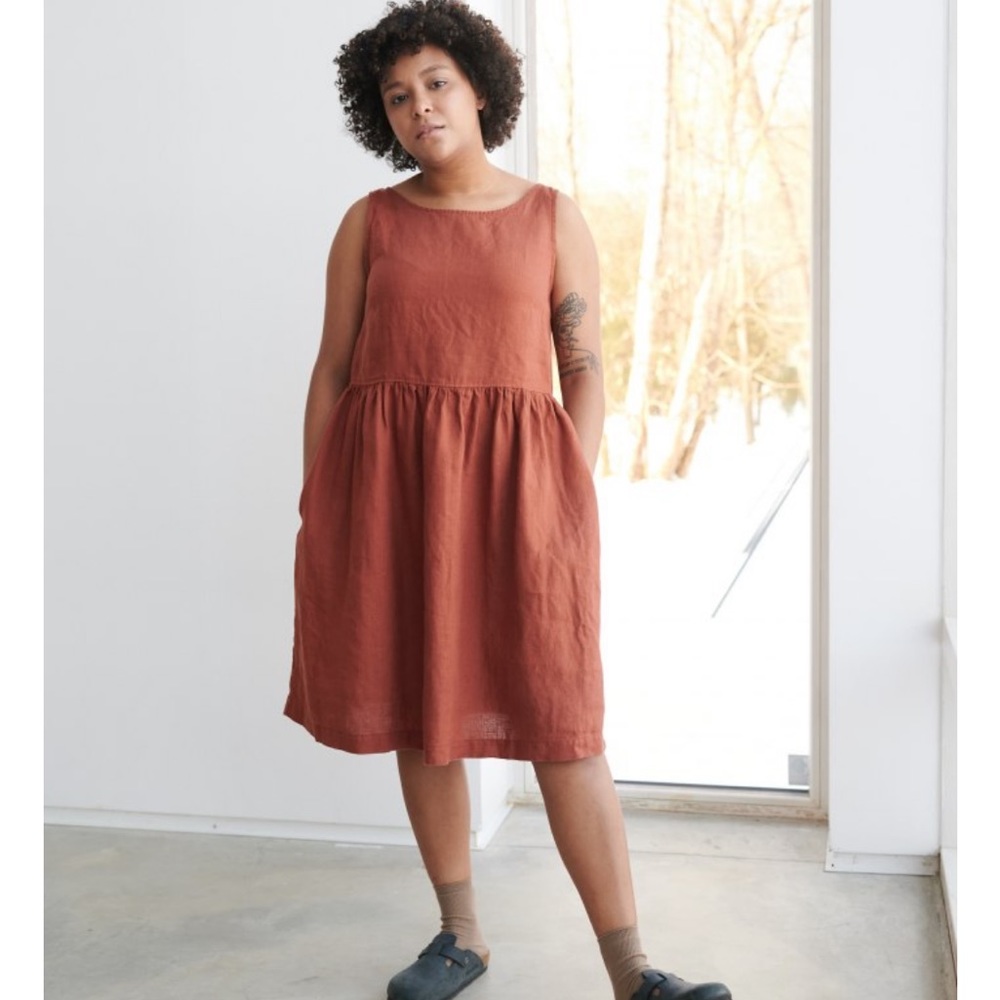 Linenfox terracotta dress